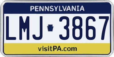PA license plate LMJ3867