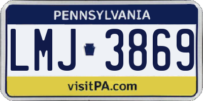 PA license plate LMJ3869