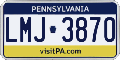 PA license plate LMJ3870