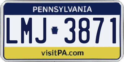PA license plate LMJ3871