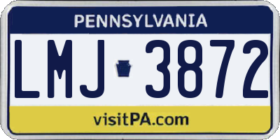 PA license plate LMJ3872