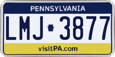 PA license plate LMJ3877