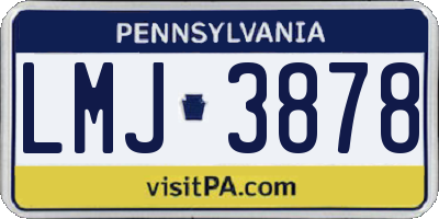 PA license plate LMJ3878