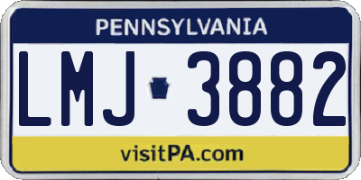 PA license plate LMJ3882
