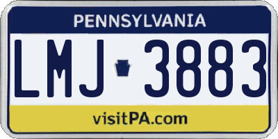 PA license plate LMJ3883