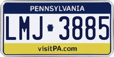 PA license plate LMJ3885