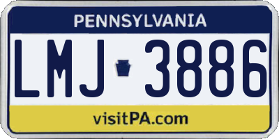 PA license plate LMJ3886