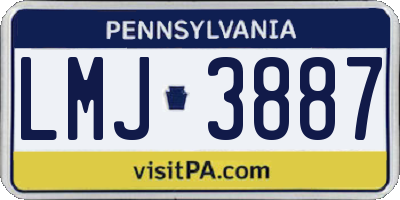 PA license plate LMJ3887