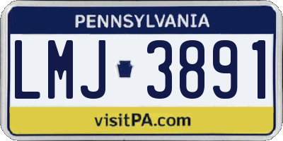 PA license plate LMJ3891