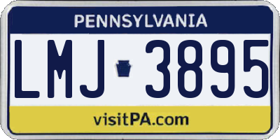 PA license plate LMJ3895