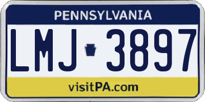 PA license plate LMJ3897