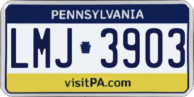 PA license plate LMJ3903