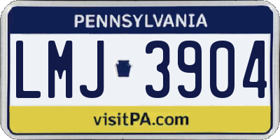 PA license plate LMJ3904