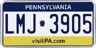 PA license plate LMJ3905