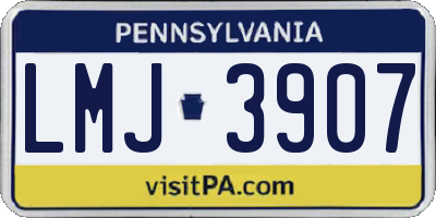 PA license plate LMJ3907