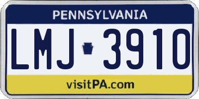 PA license plate LMJ3910