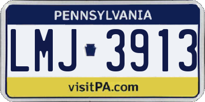 PA license plate LMJ3913