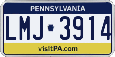 PA license plate LMJ3914