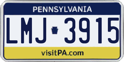PA license plate LMJ3915