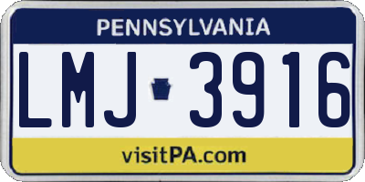 PA license plate LMJ3916