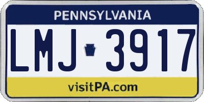 PA license plate LMJ3917
