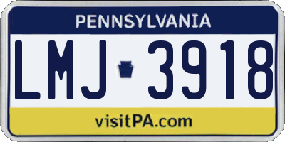 PA license plate LMJ3918