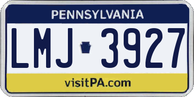PA license plate LMJ3927