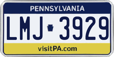 PA license plate LMJ3929
