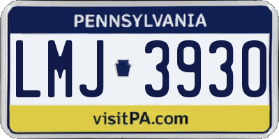 PA license plate LMJ3930