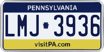 PA license plate LMJ3936
