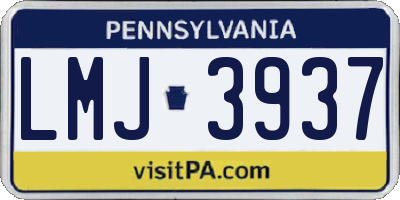PA license plate LMJ3937