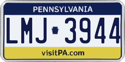 PA license plate LMJ3944