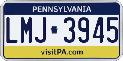 PA license plate LMJ3945