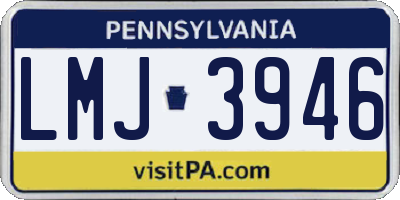 PA license plate LMJ3946