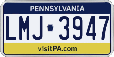 PA license plate LMJ3947