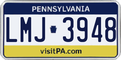 PA license plate LMJ3948