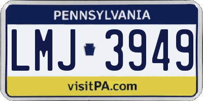 PA license plate LMJ3949
