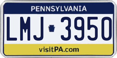 PA license plate LMJ3950