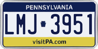 PA license plate LMJ3951