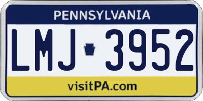 PA license plate LMJ3952