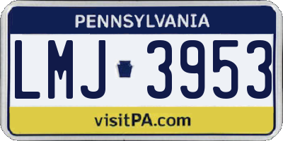 PA license plate LMJ3953