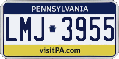 PA license plate LMJ3955