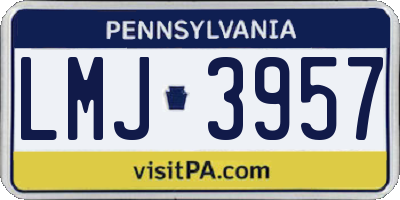 PA license plate LMJ3957