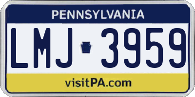 PA license plate LMJ3959