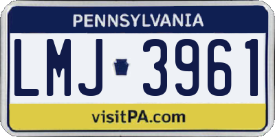 PA license plate LMJ3961