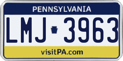 PA license plate LMJ3963