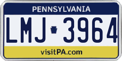 PA license plate LMJ3964