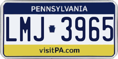 PA license plate LMJ3965