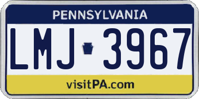 PA license plate LMJ3967