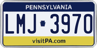 PA license plate LMJ3970